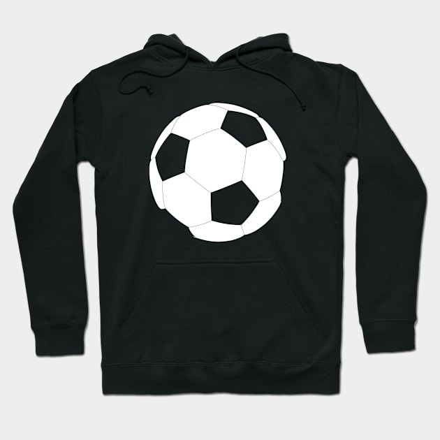 Soccer Ball Silhouette Hoodie by idlei